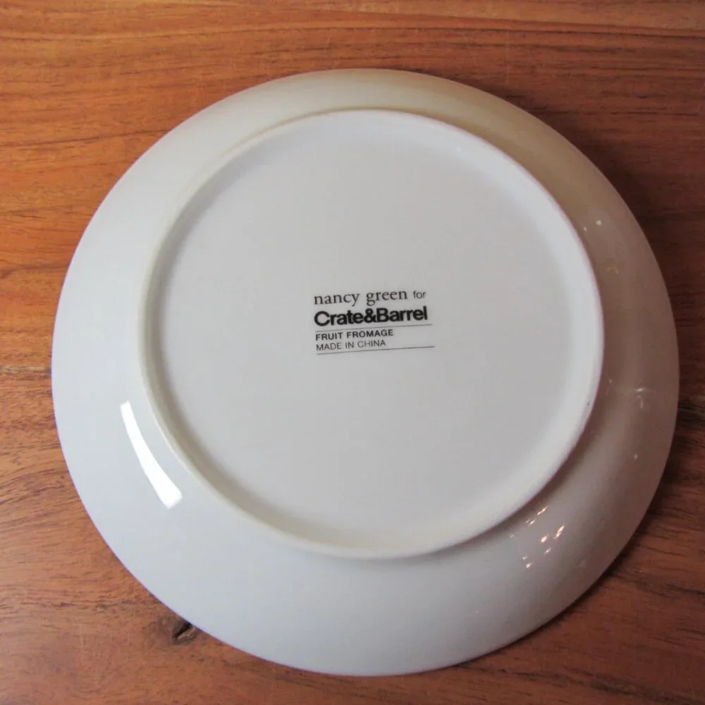 3 for $24 - crate & barrel nancy green fruit fromage plate grapes (W3973)